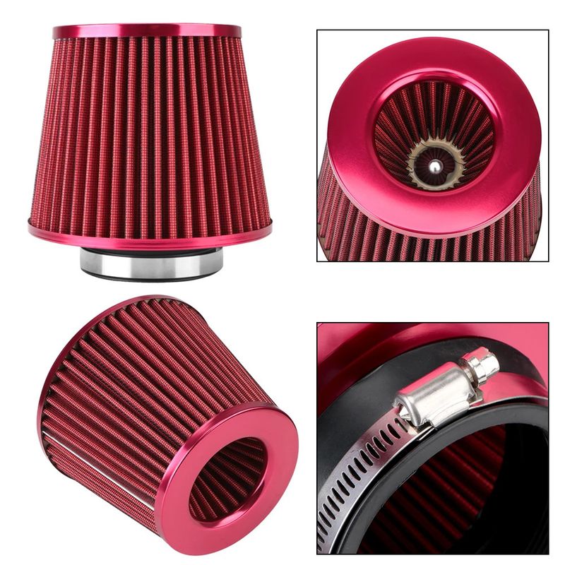 Car Modification 76mm High-flow Air Filter, Modified Mushroom Head Filter, Winter Mushroom Head Exhaust Gas Filter_autovado.com