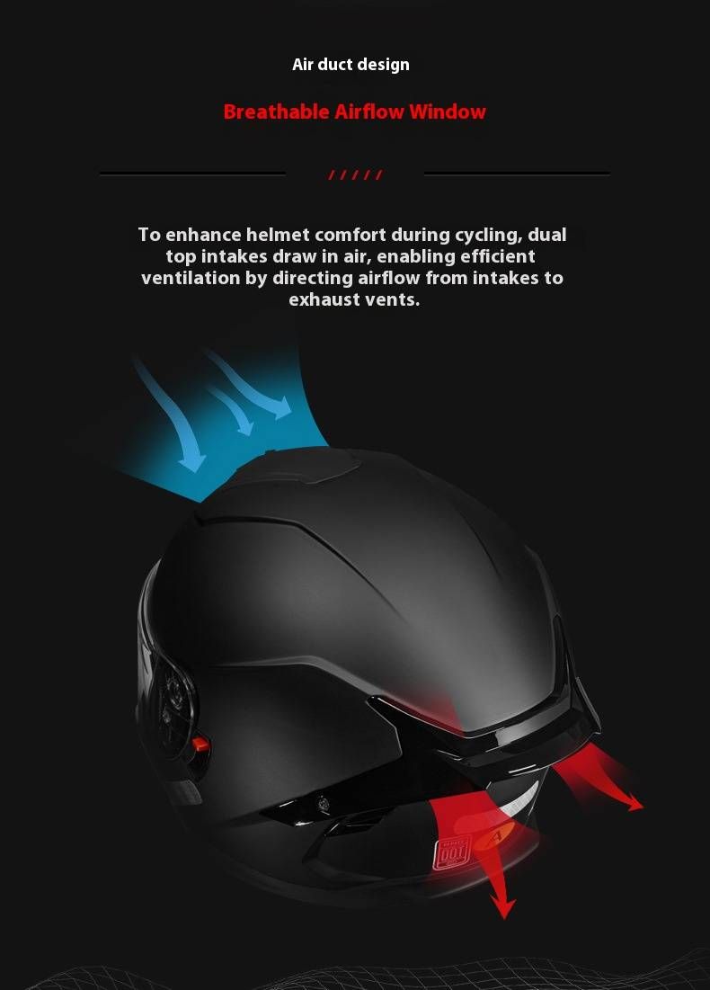 DOT Certified Motorcycle Helmet With Dual Visor & Bluetooth – Full Face ABS Helmet For Men & Women – UV Protection & Aerodynamic Design_autovado.com