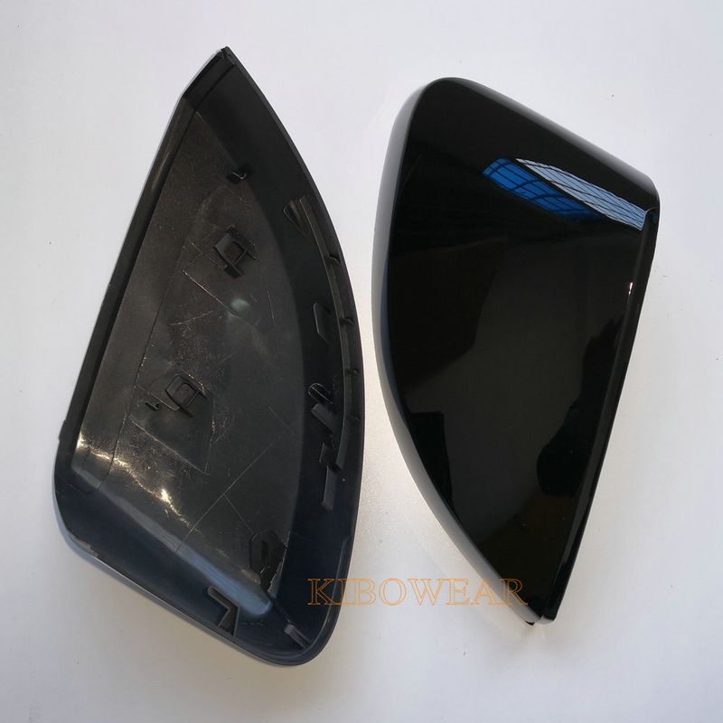 Black Side Wing Mirror Cap Covers for Auto A3 S3 8V 2013 2014 2015 2016 2018 2017 2019 Replace (Glossy Pearl Black) 2020_autovado.com