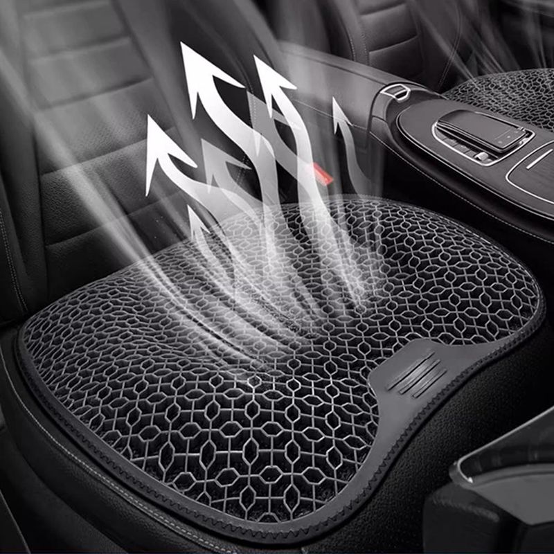 Summer Lumbar Support Honeycomb Gel Ice Thread Seat Backrest Ventilation Breathable Car Cushion Accessories_autovado.com