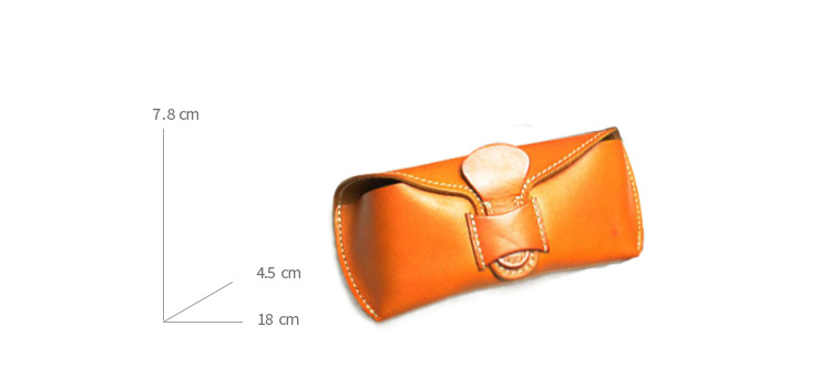 Unisex Cowhide handmade glasses case Vintage glasses with tanned tree paste glasses case_autovado.com