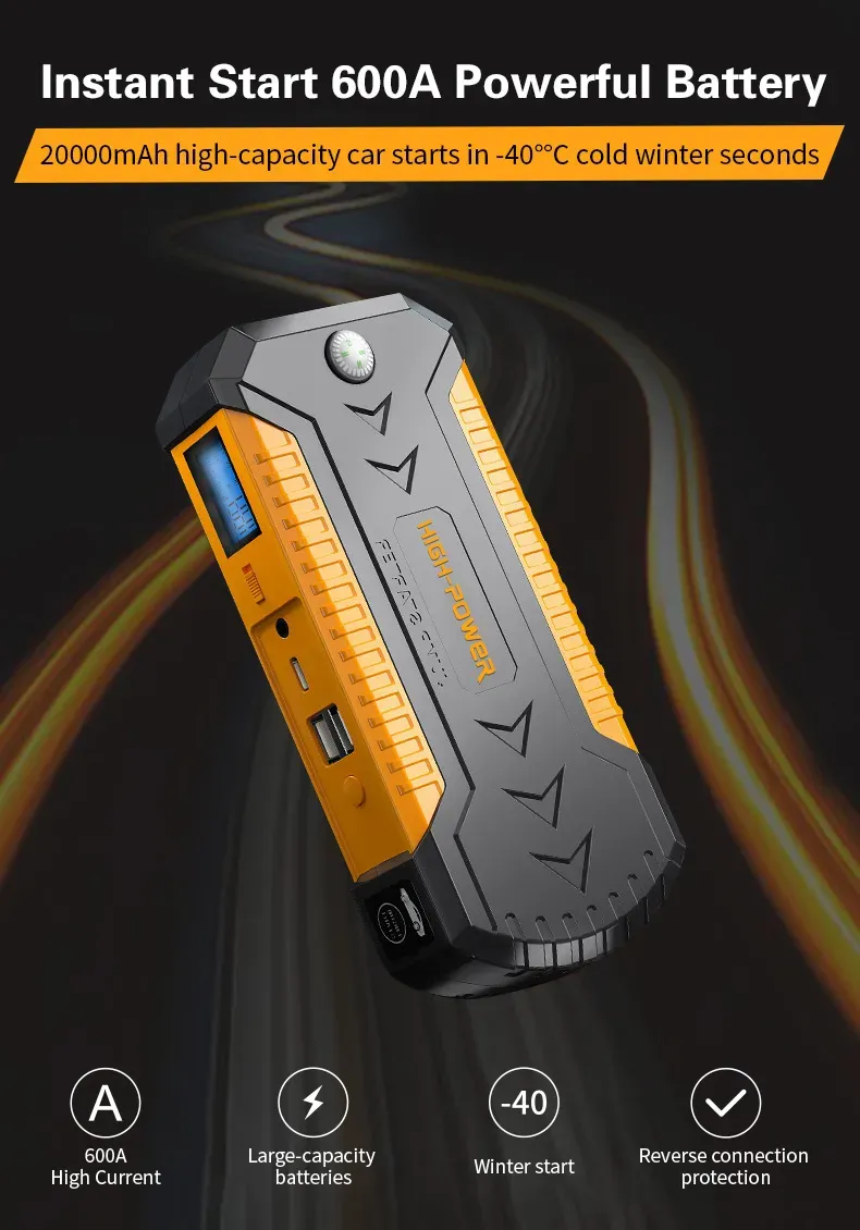 Factory Supply Car Jump Starter 12V Auto Battery Power Bank 88000mAh Mobile Phone Rescue Energy Storage Vehicle Tools_autovado.com