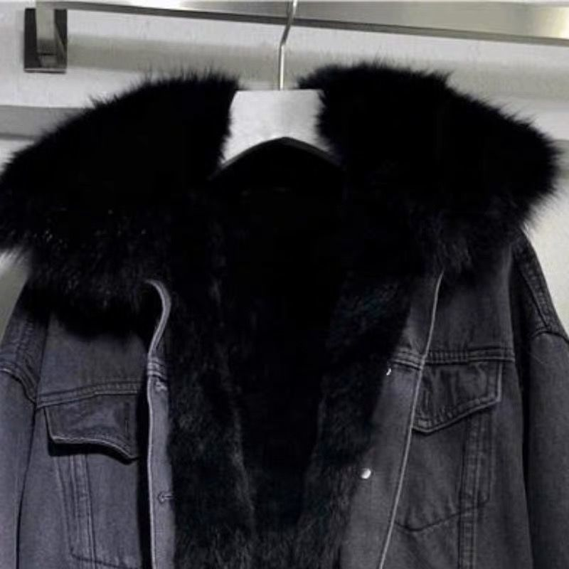 Women's all-in-one loose and fluffy padded jacket_autovado.com