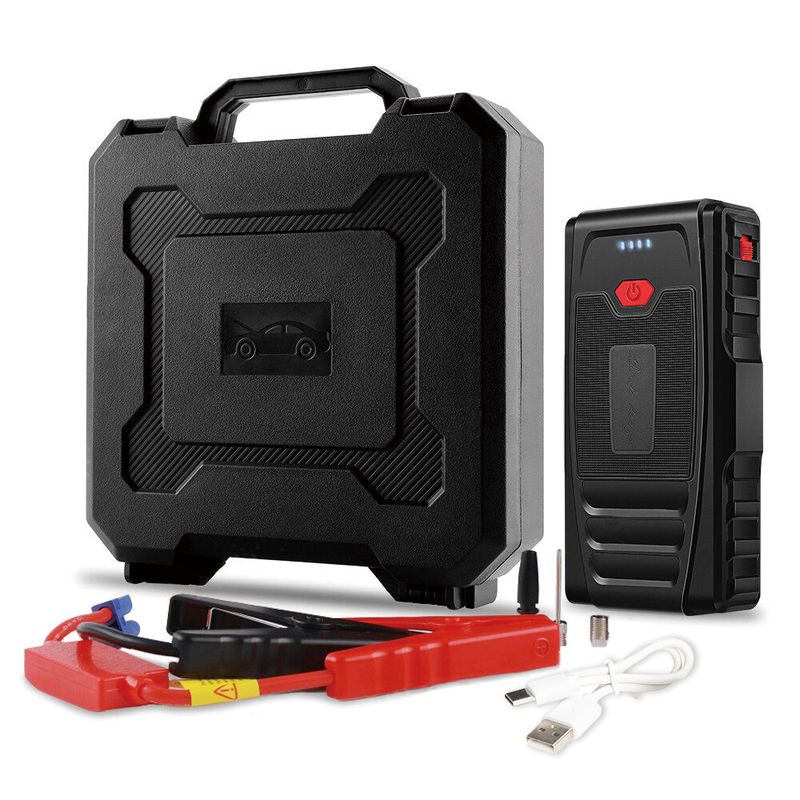 Malaysia Stock MANSOON 12V Jump Starter Booster Portable USB Charger Emergency Power Bank Battery Charge Car Start_autovado.com