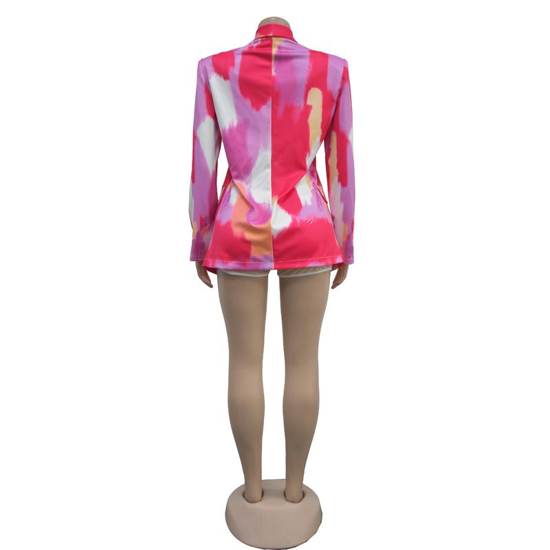 Women's Clothing Long-sleeved Printed Small Suit Small Jacket_autovado.com