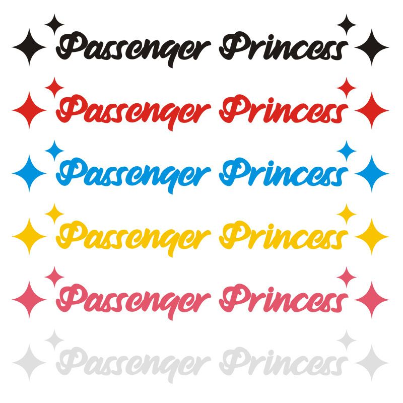 car stickers passenger princess personality car stickers rearview mirror decoration reflective stickers_autovado.com