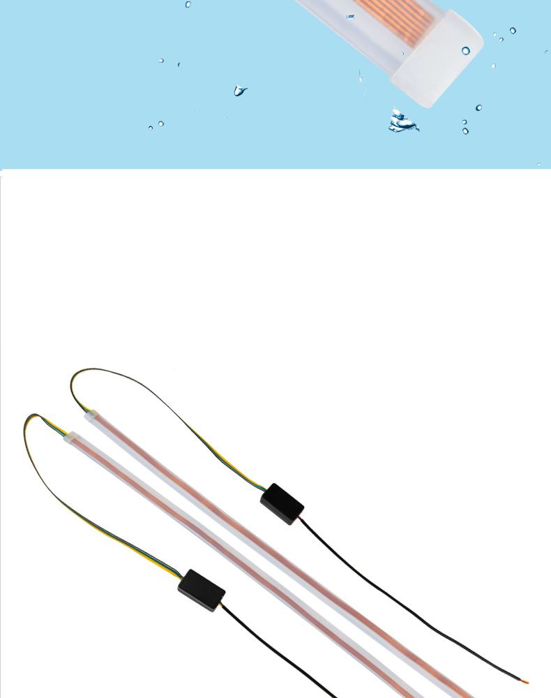 Daytime running light water turn light Universal Light guide strip car modification decorative light strip led super bright light strip_autovado.com