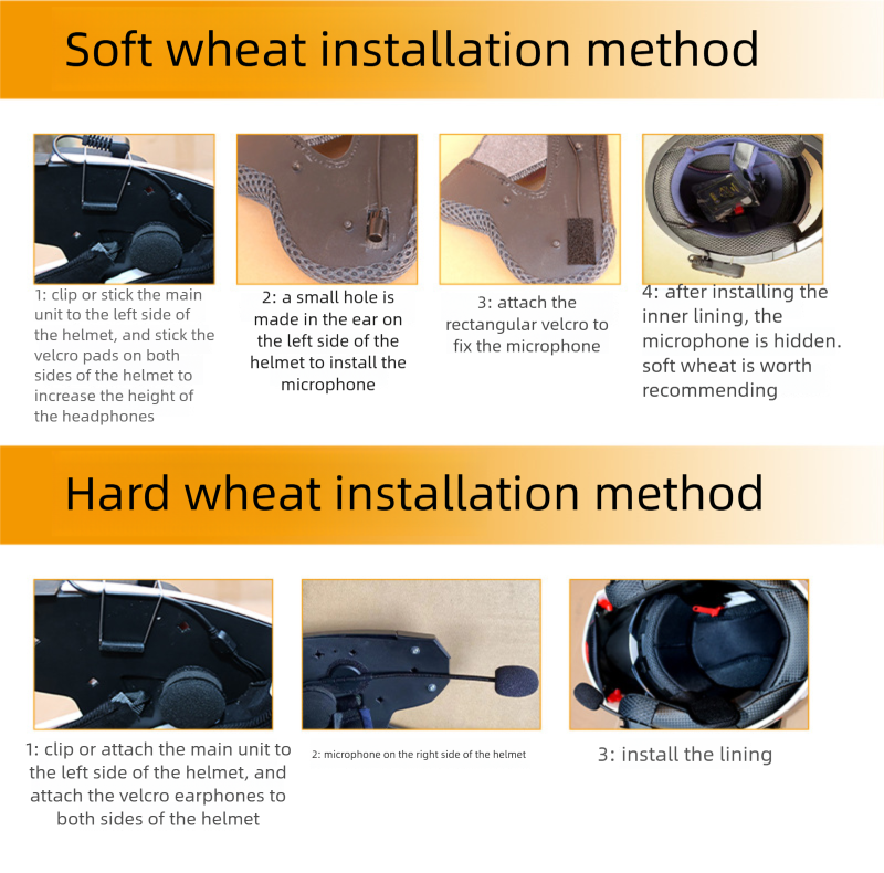 Cool Riding Treasure Bluetooth Headset Motorcycle With Screen Full And Half Helmet Long Battery Life Rider Waterproof_autovado.com