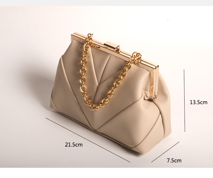 flashing metal bar lock evening bag handbag celebrity chain evening bag_autovado.com