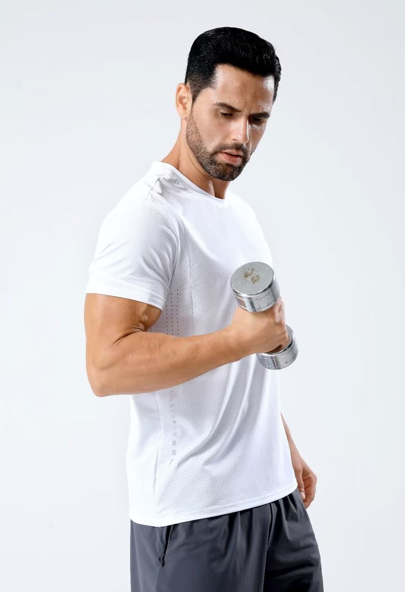 Men's Clothing Sports T-Shirt Quick-Drying Short-Sleeved Running Fitness Training Clothes Elastic Breathable Ice-Feel Cycling Clothes_autovado.com