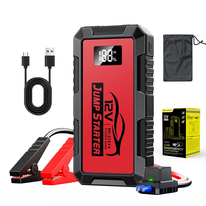 Hot-Selling Emergency Jump Starter Power Bank 12V 6000A Large Capacity Car Battery Ignition Tool_autovado.com