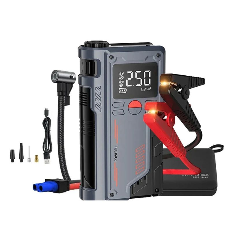 4-in-1 Jump With 150 PSI Air Compressor, 20000 MAh Portable Booster Charger, 1000 A Fuel, Car Battery Starter_autovado.com