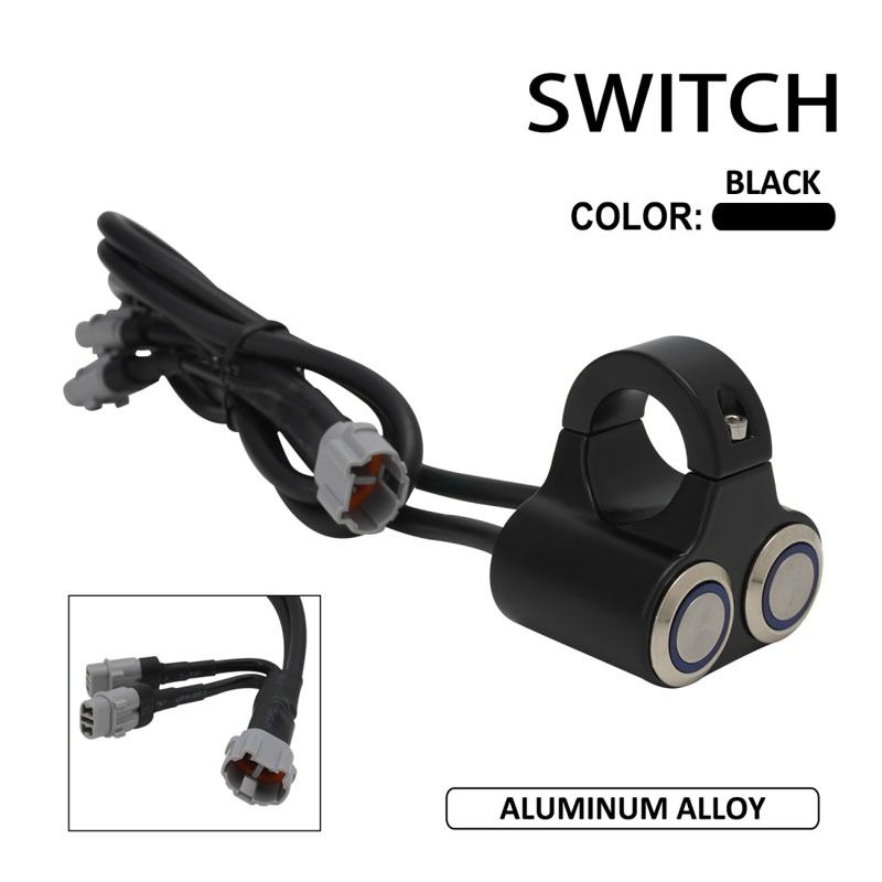 Universal Aluminum Alloy Dual Switch For Car Modifications - Premium Replacement Part For S/X Models - Durable & Lightweight (14.5 * 4.5 * 6.5mm)_autovado.com