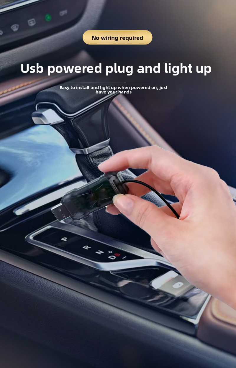 Car Atmosphere Interior Modification USB Sound Cold Colorful Remote Control Wireless Guide Rhythm Light Strip_autovado.com