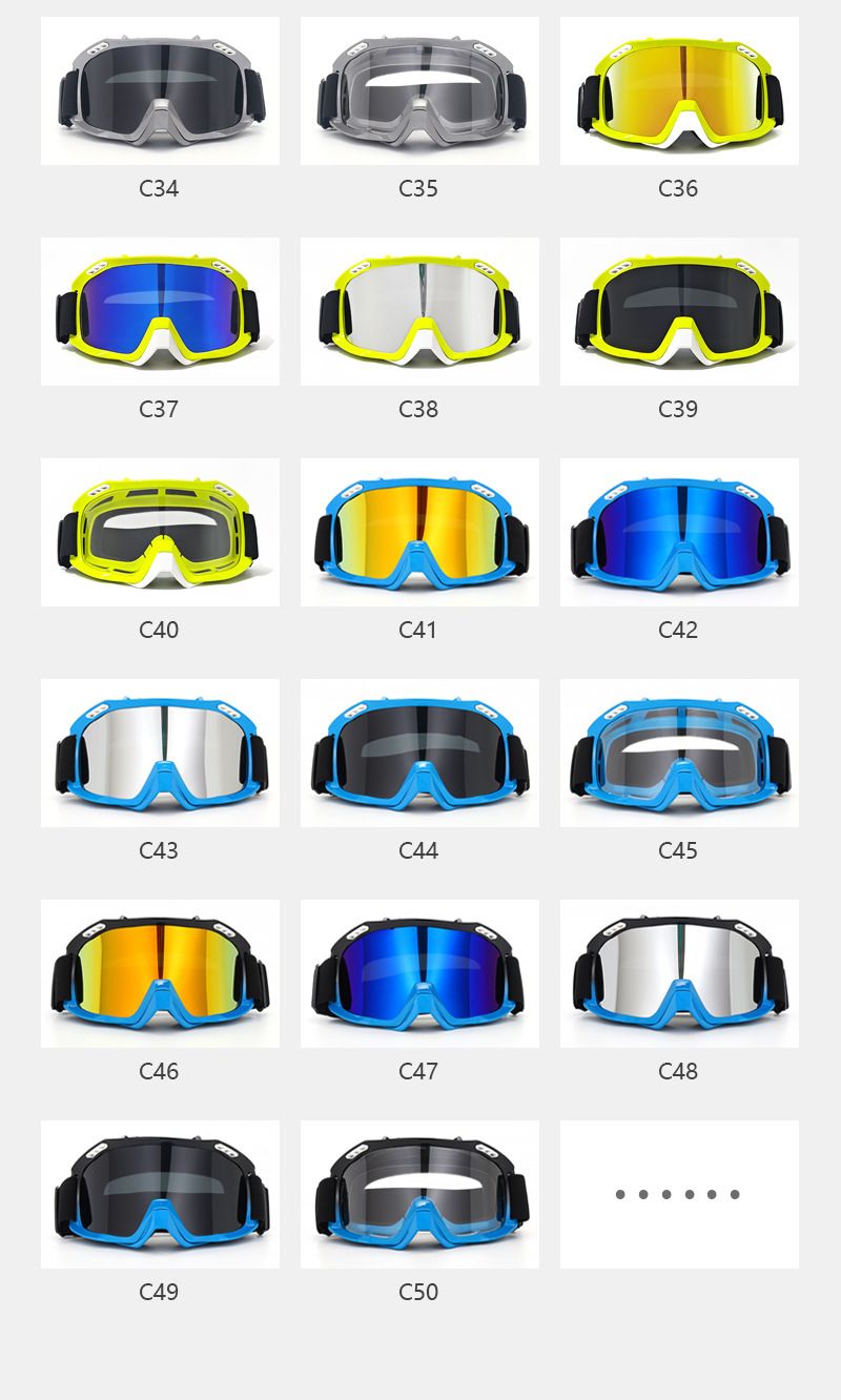 Motorcycle Goggles Off-Road Bike Windproof Sunglasses For Mountain Cycling Motocross Helmet Visor With Interchangeable Lenses_autovado.com