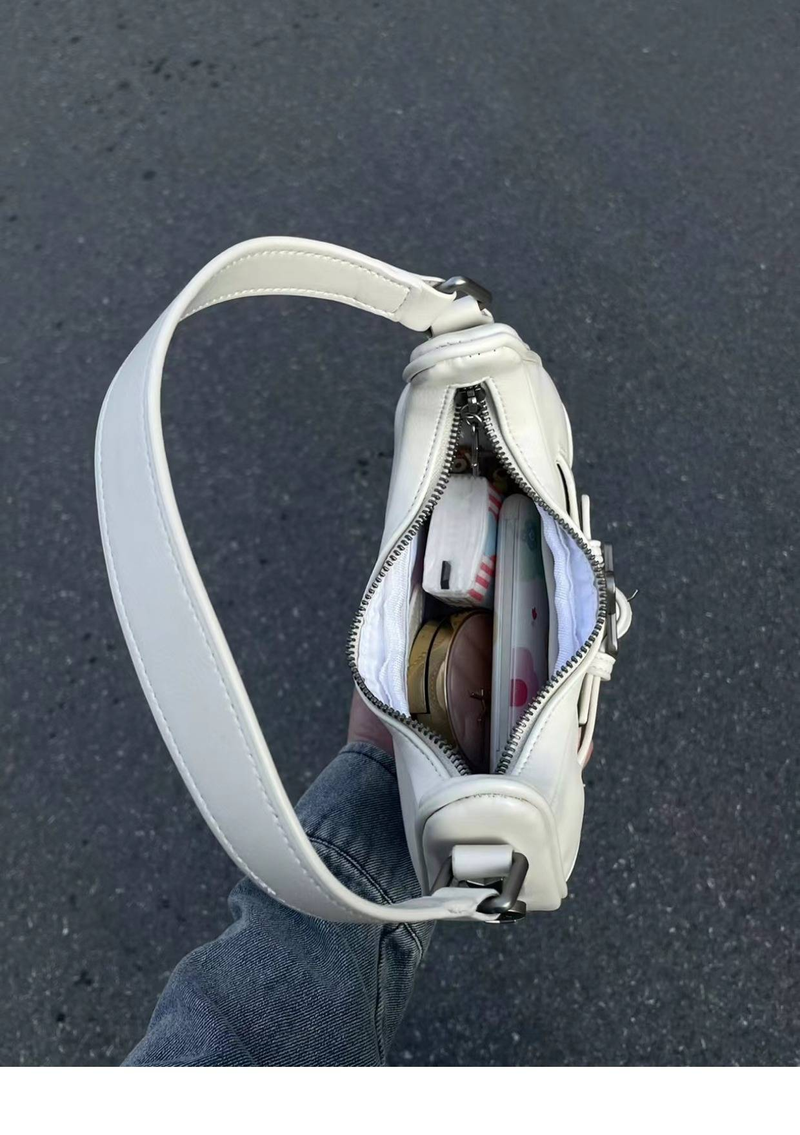 New Baguette Bag For Women Trendy Y2K Underarm Bag Popular PU Leather Star Clasp Shoulder Bag_autovado.com