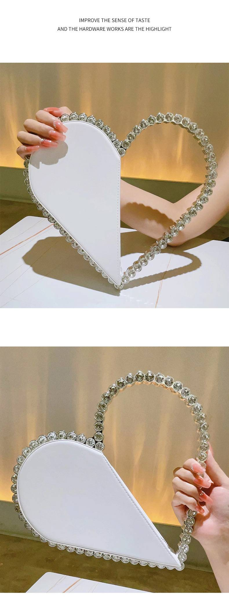Round Crystal Diamond Bag Sparkling Clutch Bag Internet Celebrity Same Purse Little Fairy Bag Girl Small Bag_autovado.com