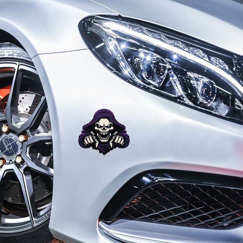 Halloween ghost face car stickers animal stickers motorcycle scratch cover creative body stickers_autovado.com