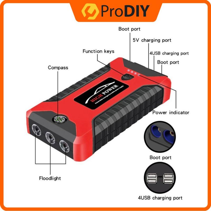 7 Starter Automobile Emergency Mobile Power Bank Car Jump Start Multifunction 99800mAh Without Pump_autovado.com