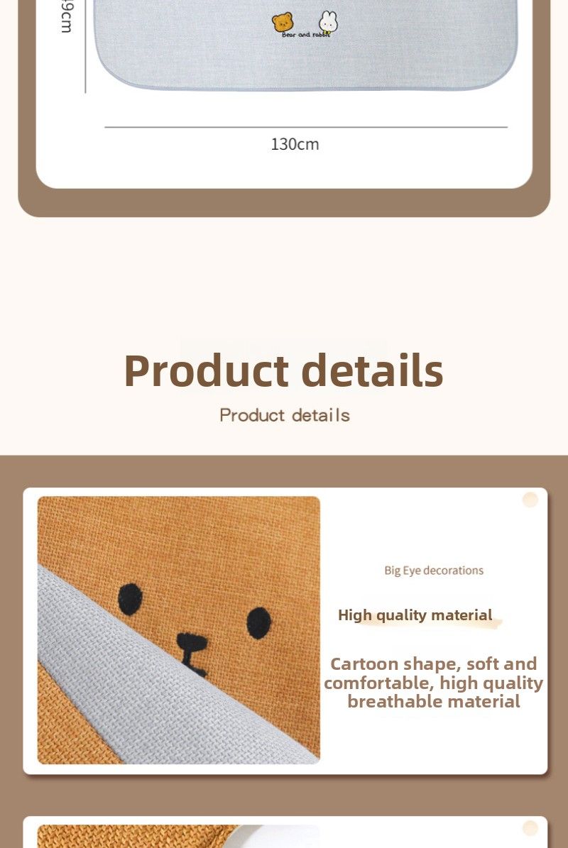 Car Cover, Cushion 2025 New Cute Little Bear Linen Car Interior Five Piece Set, All Season Universal Seat Cove_autovado.com