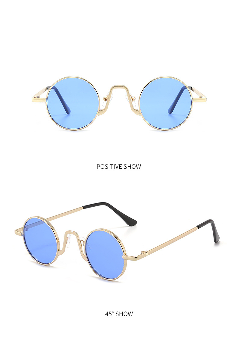 Unisex Prince Mirror Steampunk Retro Small Round Sunglasses Small Frame Sunglasses Glasses_autovado.com