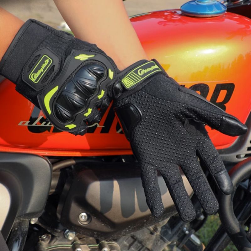 Motorcycle Riding For Men And Women, Anti Fall Electric Road Motorcycle Full Finger Touch Screen, Four Season 3D Gloves_autovado.com
