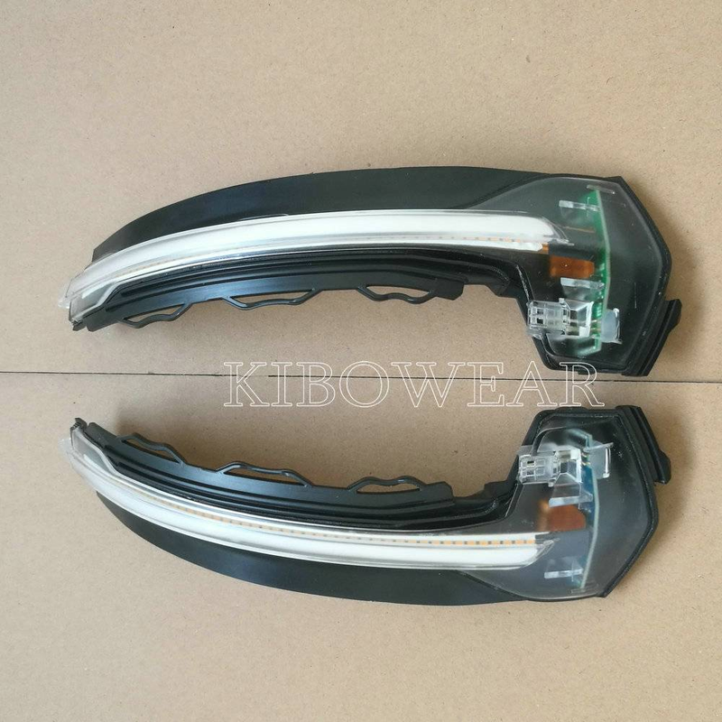 2pcs Crystal for A3 8V S3 RS3 Bright LED Turn Signal Dynamic Side Mirror light blinker Indicator 2013 2015 2017 Clear_autovado.com