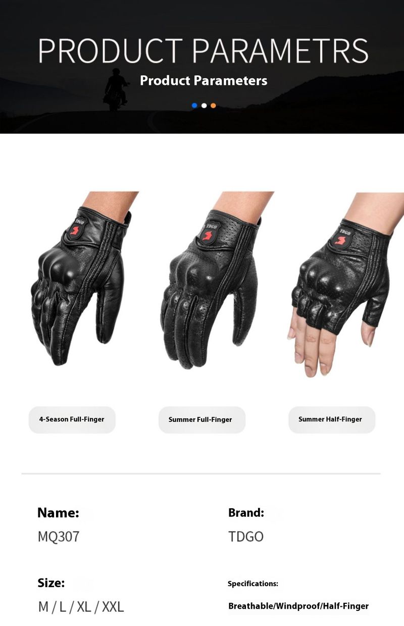 Motorcycle Gloves – Premium Cowhide & Lambskin (Half-Finger Summer / Full-Finger All-Season, Touchscreen, Anti-Slip, M/L/XL, Black/Yellow)_autovado.com