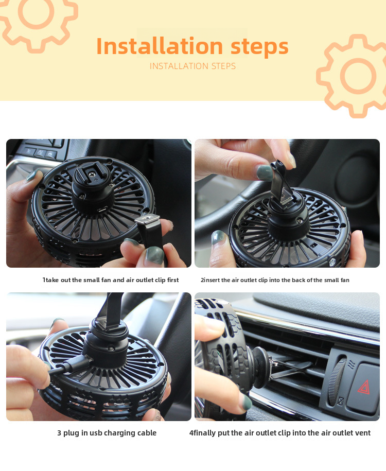 Flash F203A USB Fan Air Vent Light LED Creative Interior Car Supplies_autovado.com