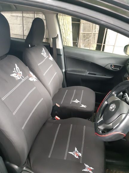 General purpose seat cover Black butterfly embroidery car seat cushion 9-piece set_autovado.com