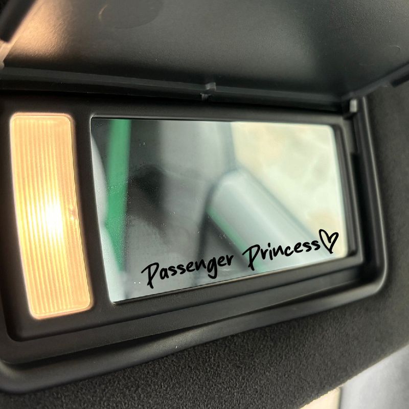 2 pack Passenger Princess car rearview mirror makeup mirror passenger princess creative stickers_autovado.com