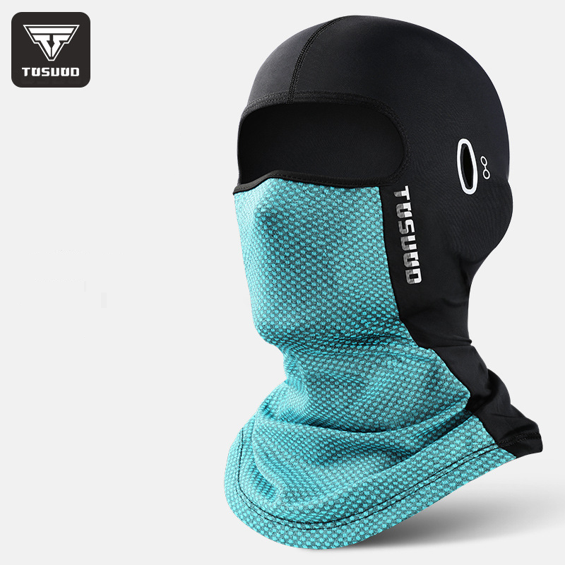 Sports & Entertainment light sunscreen ice silk headgear mask men's summer simple motorcycle helmet lining fishing riding face protection_autovado.com