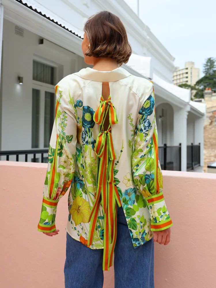 Women's Clothing new printed holiday long sleeved two piece suit INS loose casual trousers suit _autovado.com