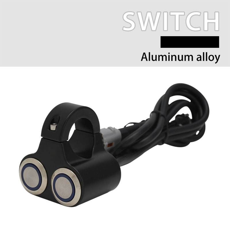 Universal Aluminum Alloy Dual Switch For Car Modifications - Premium Replacement Part For S/X Models - Durable & Lightweight (14.5 * 4.5 * 6.5mm)_autovado.com