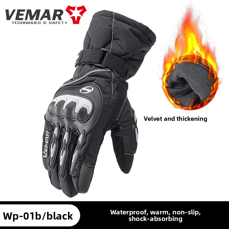 Winter Motorcycle Waterproof Men, Touchscreen Riding Gloves, Electric Vehicle Cold-Proof Thermal Windproof Gloves For_autovado.com