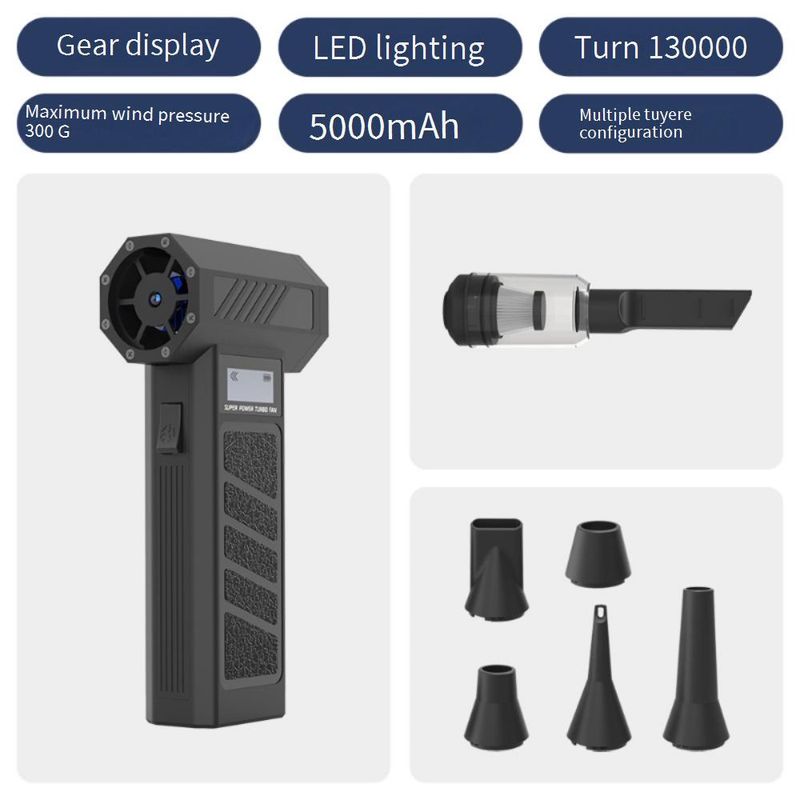 20000Pa Cordless Car Vacuum Cleaner With 5 Nozzles - Handheld Blower & Dust Extractor For Auto Detailing, Camping Gear, And Home Use_autovado.com