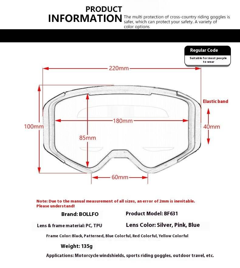Motorcycle Goggles For Adults – UV Protection, Anti-Fog, Interchangeable Lenses – Off-Road, Motocross, ATV Riding – Lightweight & Durable PC Frame_autovado.com