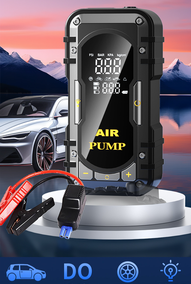 Car Emergency Jump Air Pump Integrated Multi-Function Portable Battery Ignition Starter Power Bank_autovado.com