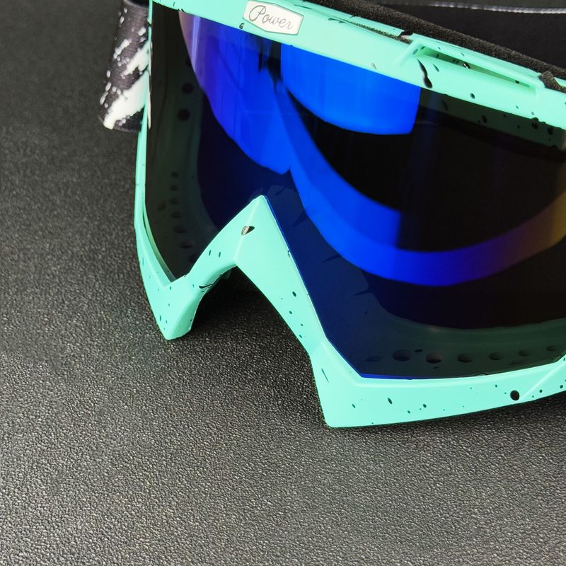 NAFEIB Motorcycle Goggles - Dirt Bike Snow Goggles For Men & Women, Anti-Fog UV Protection Riding Glasses With Interchangeable Lenses_autovado.com