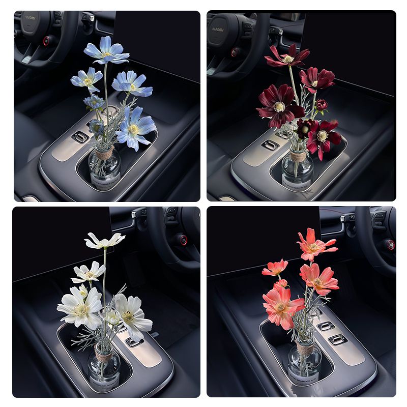 Car bouquet girls, interior accessories good items for cars, center console decorations, high-end simulation vases_autovado.com
