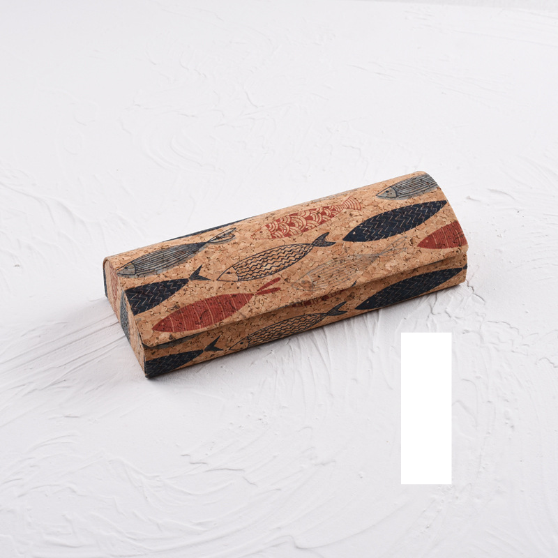 Unisex Vintage glasses case Wood spun spray painted leather sunglasses case literary anti-pressure prescription for myopia glasses case_autovado.com