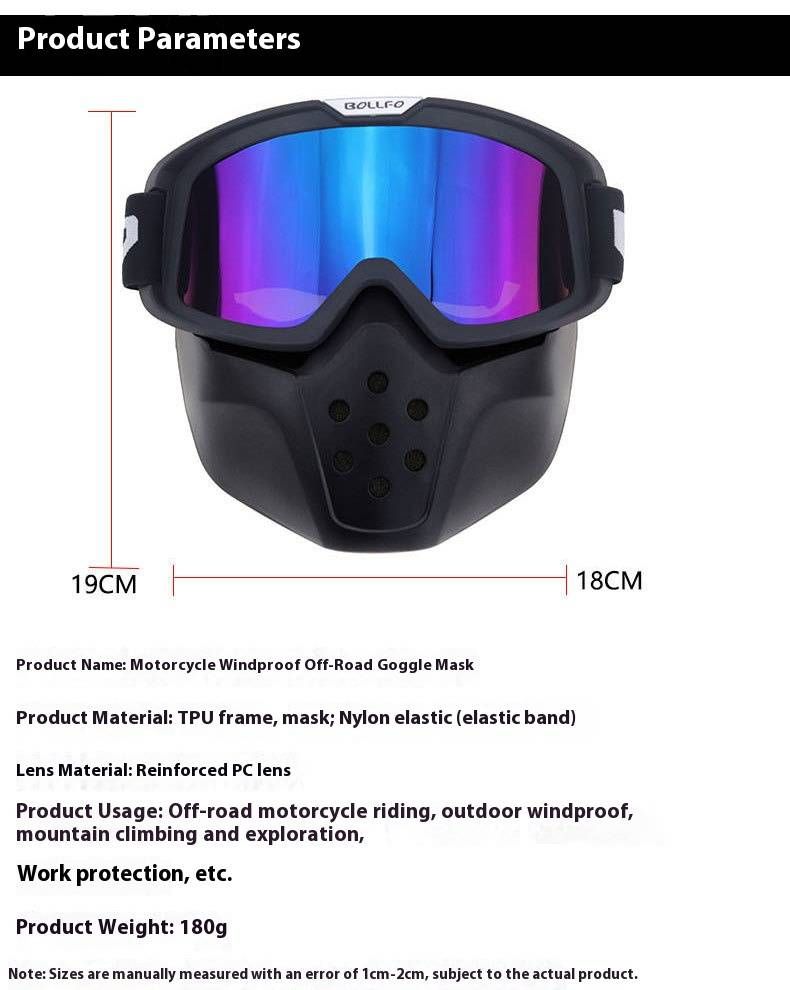 Retro Motorcycle Goggles – Anti-Fog, UV Protection, Interchangeable Lenses – Off-Road, Motocross, Cycling – Durable PC Frame_autovado.com