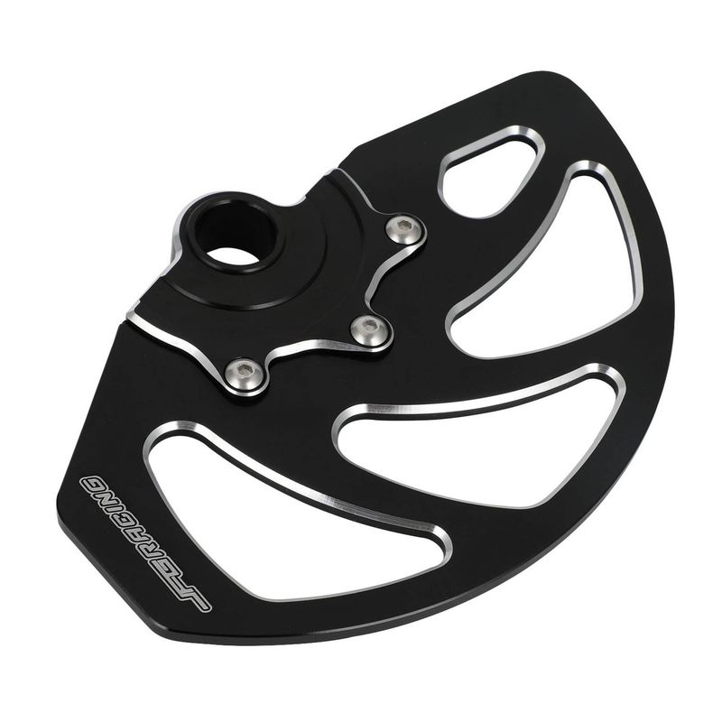 Motorcycle Front Disc Brake Guard - Universal Fit For X160/X260, Durable Aluminum Alloy, Lightweight & Anti-Corrosion (Black/Red, Black)_autovado.com