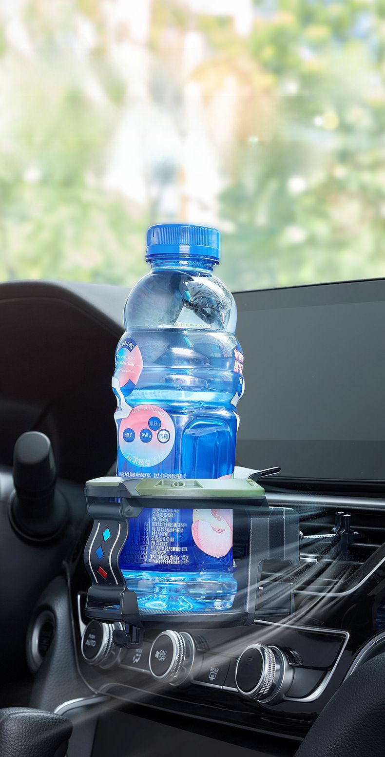Car water cup holder car air conditioning outlet beverage holder milk tea cup holder ashtray fixing bracket with Hook_autovado.com