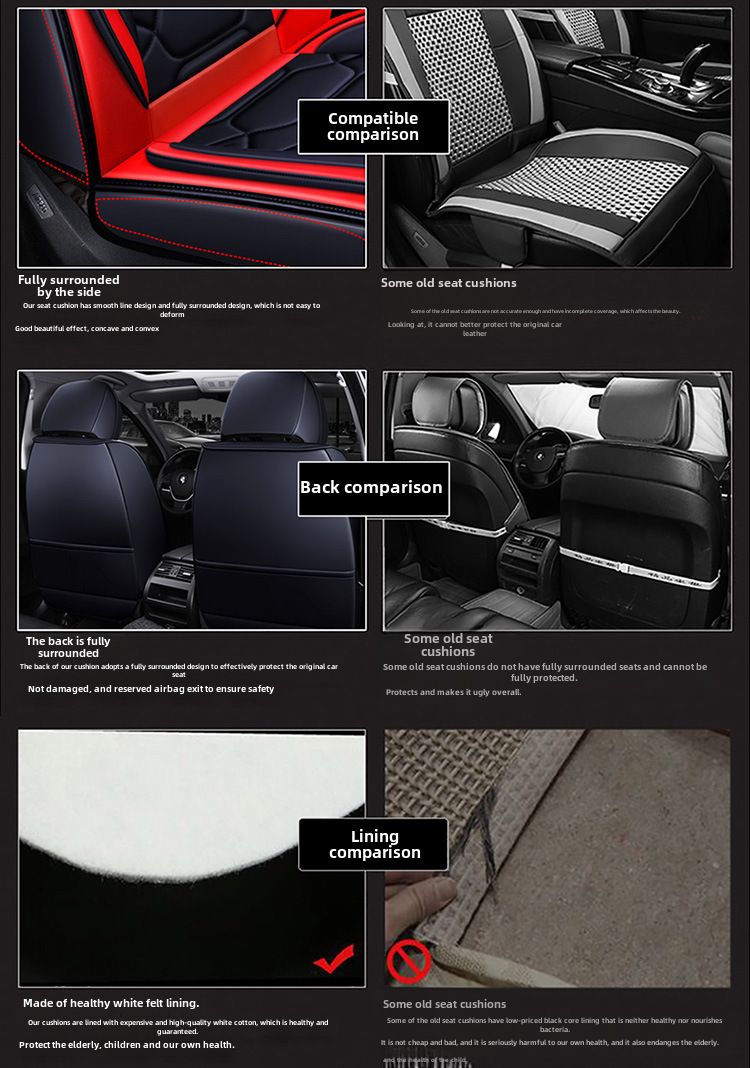 All-inclusive 9D leather car seat cover four seasons fashion sports seat cover New interior supplies_autovado.com