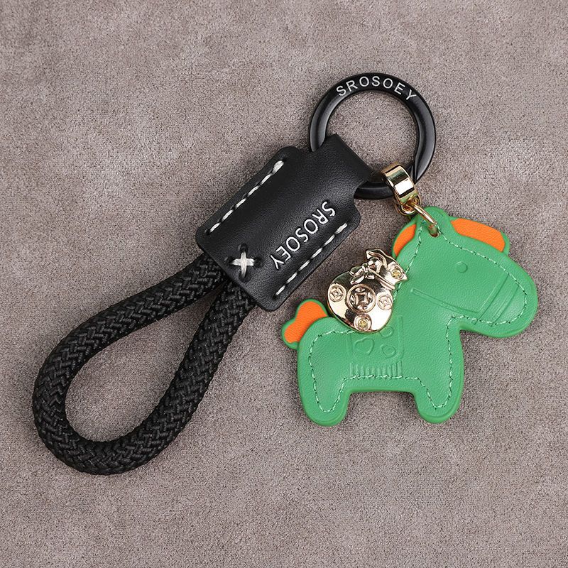 Immediately Get Rich Handmade Genuine Leather Keychain Lanyard Cowhide Key Pendant Leather Rope Xiaohongshu Car Men And Women Pendant_autovado.com