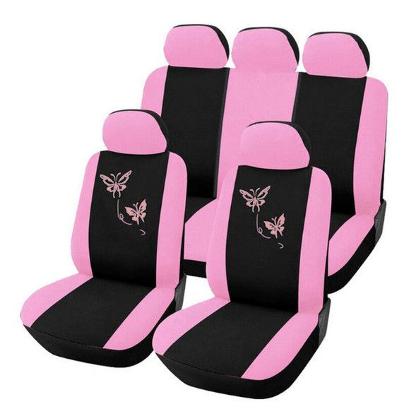 General Motors seat covers purple pink butterfly embroidery_autovado.com