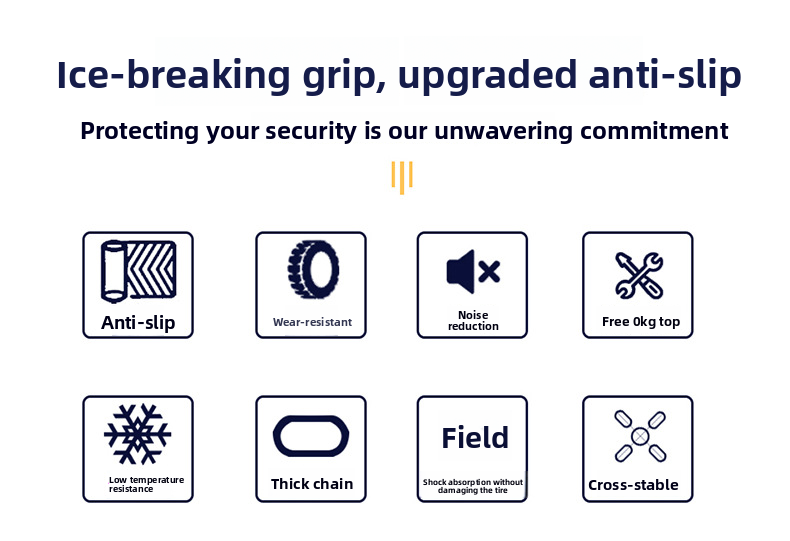 Car Tire Universal For Sedan SUV Emergency Snow Mud Manganese Steel Anti-Slip Chains Nine-Gong Style_autovado.com