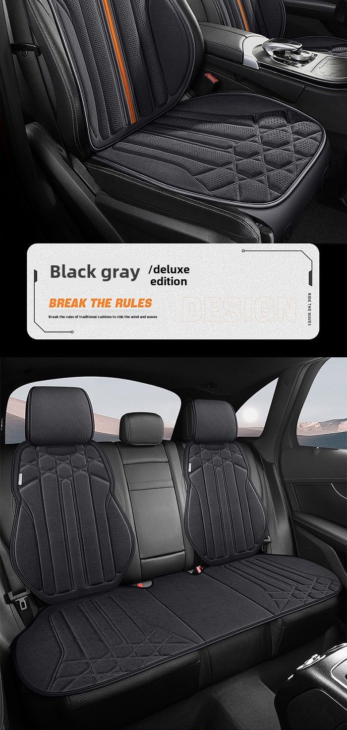 New Four Seasons universal car cushion car seat cover autumn and winter plush seat cushion suede saddle cushion breathable car cushion_autovado.com