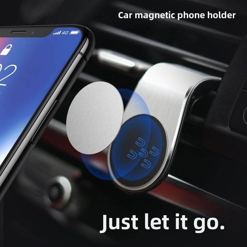 Cross-border hot selling magnet car phone holder car car air outlet L bracket holder factory wholesale_autovado.com